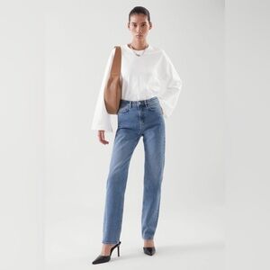 COS Slim Straight Mid Rise Full Length Blue Jeans size 30